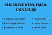 create professional clickable html email signature responsive