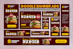 design google banner ads, web banners and display ads or meta ads creative