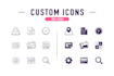 design custom web icon set