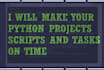 code python tasks,python scripts and python projects with gui