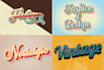 design 70s 80s retro vintage  psychedelic text logo creator