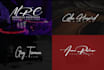 design script style, handwritten,real estate signature logo