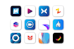 design exclusive flat stunning app icon website modern tech logo