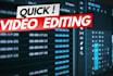 do professional video editing