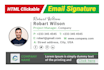 make modern HTML email signature for gmail,outlook,iphone