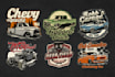 draw vintage car illustration for t shirt design