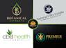 do medical marijuana hemp and cbd oil logo design