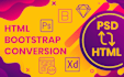convert your PSD to responsive HTML, PHP website