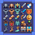 create 16x16 custom pixel art item icons for your game