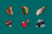create 2d game asset, icons, objects, items