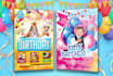 do amazing kids birthday summer school event flyers