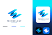 design professional tech, technology, startup ,minimal logo
