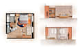 render a professional 2d floor plan in photoshop