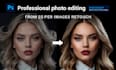 do portrait photo retouching and photoshop editing