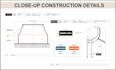 create detailed fashion design flat sketches and tech packs