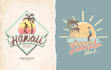 surfing summer t shirt and logo design