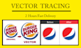 trace,convert,redraw,recreate logo or image in vector within 2 hrs