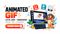 create animated gifs, lottie json and transparent animations