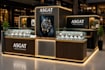 design a modern kiosk and product display stand