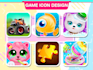 design high quality game icon and app icon