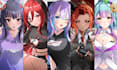 draw any anime, games, or original characters art you like
