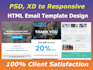 html email template, mailchimp, newsletter template design
