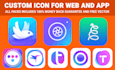 design custom app icon or app logo for web and android ios