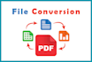 convert PDF, word, excel, XML, json, CSV, sql files