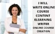 write medical, health and fitness related course content
