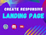 design responsive landing page wordpress landing page with elementor pro