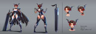 draw anime character concept art sheet