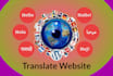 wordpress website translation into german, spanish, french, english