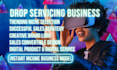 design passive income or drop service business website