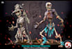 make 2d fantasy characters concept art with sprites