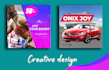 design professional website creative banner ads
