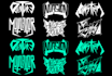 make old school thrash metal logo design