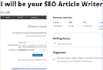 be an informative SEO article writer, blog content writer for your business