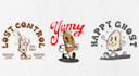draw mascot vintage  illustration for clothing flag