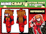 create a premium custom minecraft skin from scratch in 24hrs