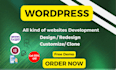 create a wordpress website with modern website design and development