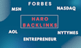 get DR 50 plus backlinks via haro or connectively pitches