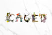 make a custom font with collage illustration for you