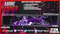 create an anime style banner