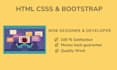 copy clone website html css and bootstrap front end developer
