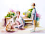 create cute water color children book illustrations