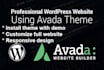 do full customize your website using avada theme