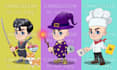draw cartoon or anime style nft collection 100, 1k, 10k arts