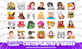 create cool custom kick, twitch, youtube emotes or sub badges