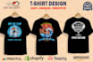do trendy and customs t shirt design in fixed time