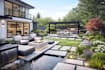 design landscape with pool for house and villa